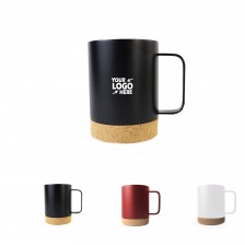 12oz Stainless Steel Mug with Cork Bottom